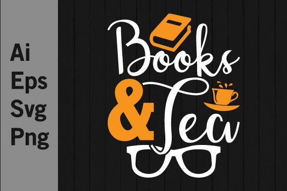 Book and Tea, I Love Book Graphic Svg: Cozy Design Charm