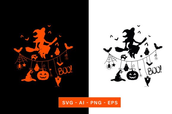 Bringing Whimsy to Spooky Season: Funny Halloween Witch Vector Graphic
