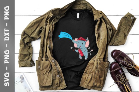 Elephant Fire Fighter Graphic: A Bold Design Asset for Creative Projects