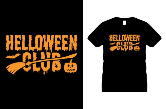 Halloween Club Graphic T-shirt Design for Creative Projects