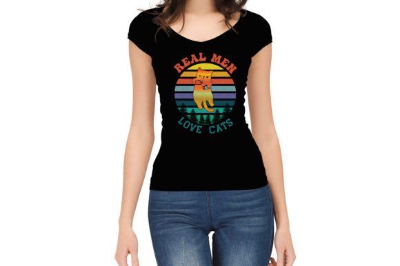 Real Men Love Cats Graphic: Bold Design for Feline Fans