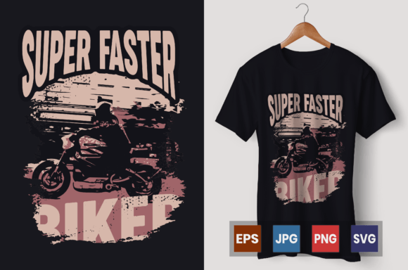 Super Faster Biker Vector Graphic: High-Octane Design Asset